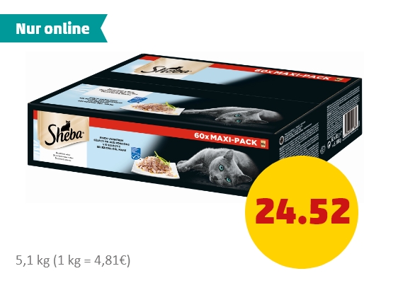 Sheba Delikatesse in Gelee Fisch Variation 60 x 85g Multipack